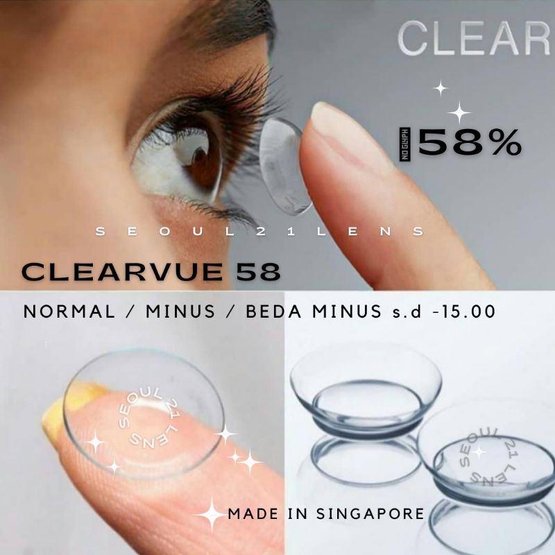 SOFTLENS BENING CLEARVUE 58 MINUS 0.50 s.d -15.00 Soflen Minus Kemenkes