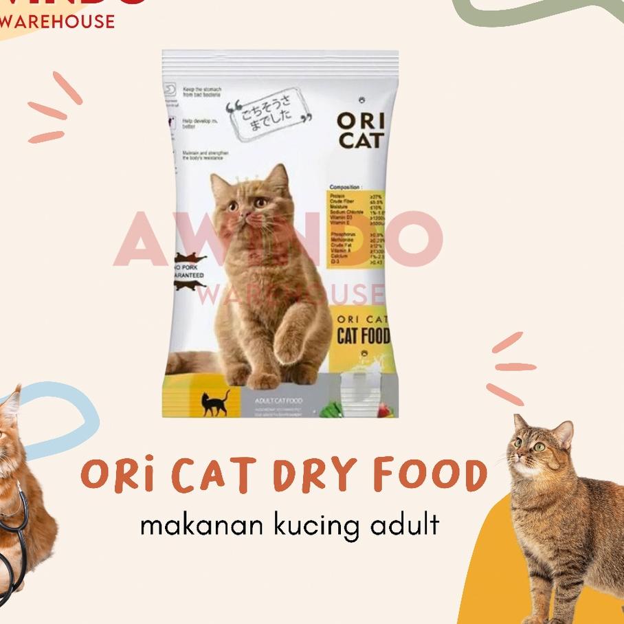 EVZ115 TERMURAH ORI CAT ADULT - Makanan Pakan Kucing Oricat Dry Food Adult Baim Wong Setara Bolt ||