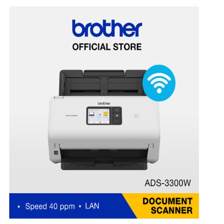 Jual Scanner Brother ADS3300W Desktop Document Scanner Resmi Shopee Indonesia