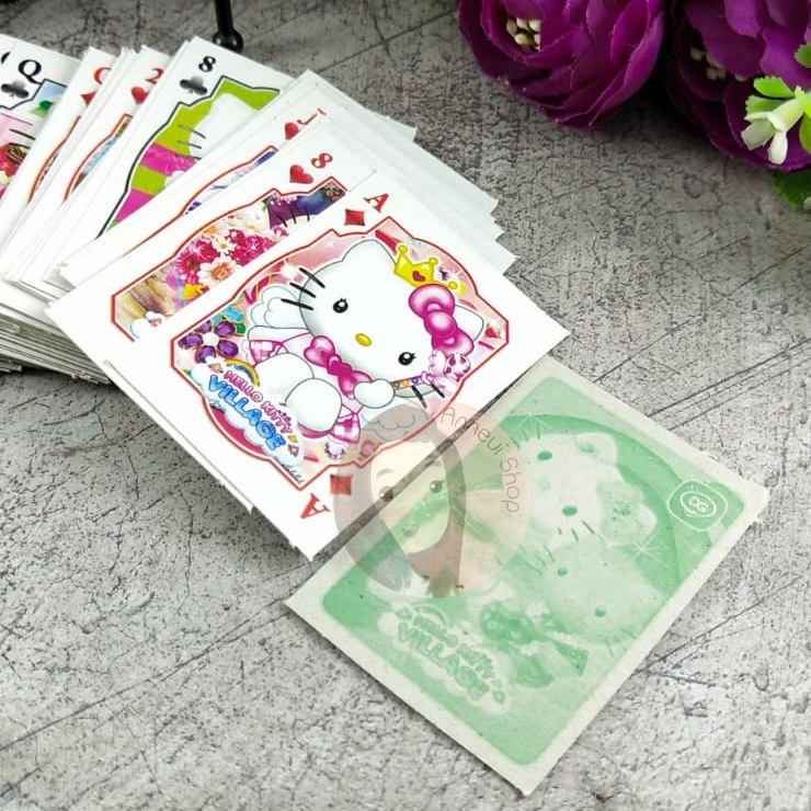 Kartu Remi Playing Cards Poker Set Karakter isi 56 Kartu Umbul Gambaran Kuartet Debokan Barbie Hello Kitty Princess Strawberry Shortcake Tinkerbell Mainan Jadul Generasi 90an Edukasi Kreatif Anak