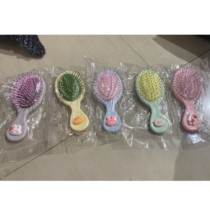 Sisir Mini Travel Brush Sisir pijat Sisir anak dan dewasa / Cartoon Airbag Cushion Comb Men and Women Home Head Massage Hair Styling Curly Hair