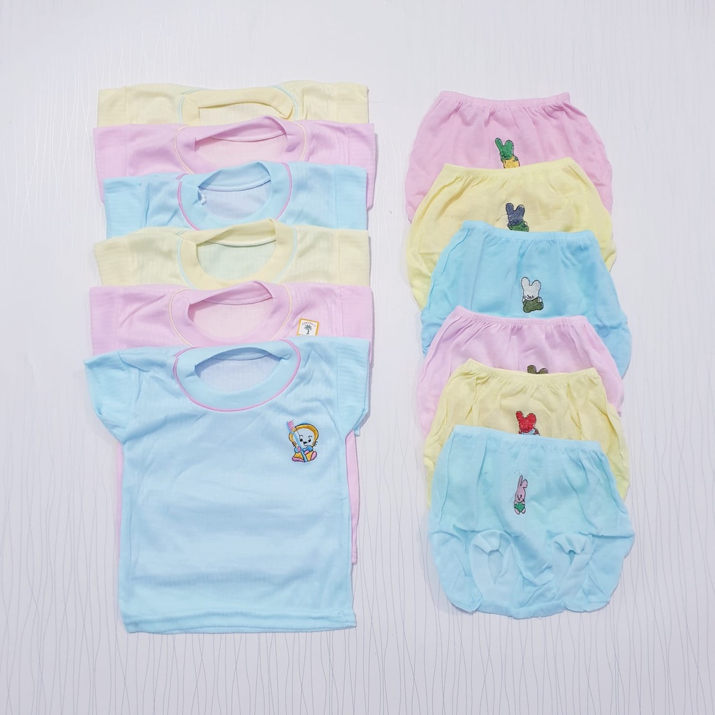 Cod 6 Kaos Oblong Dan 6 Celana Pop Anak Bayi Baju Baby Gracia