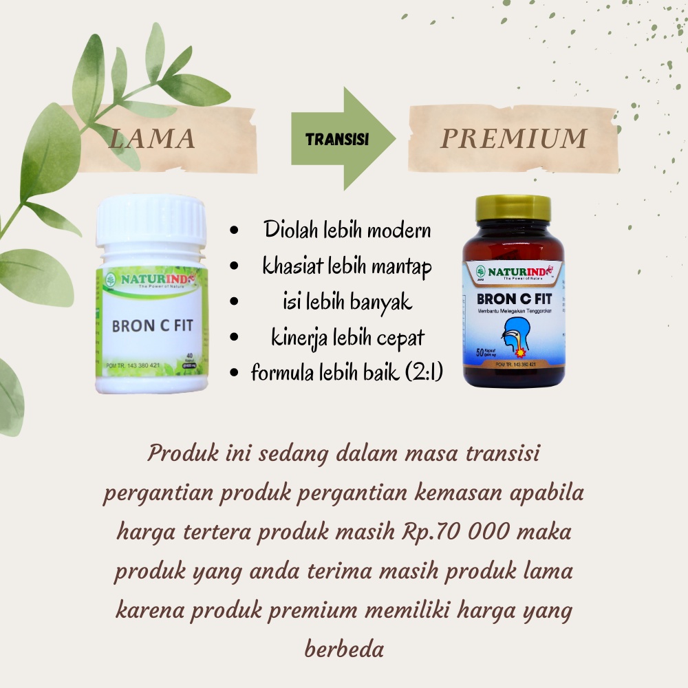 OBAT HERBAL BRON C FIT NATURINDO (SPESIAL ATASI PERNAFASAN)