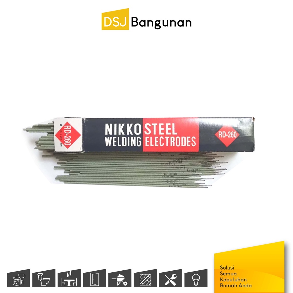 Nikko RD 260 2.0mm 2kg / 2.6mm / 3.2mm / 4.0mm Kawat Las 5kg
