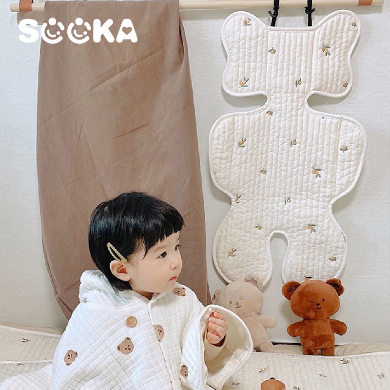 SOOKA Bantal Alas Stroller Bayi/Kursi Makan - Stroller Cushion Pad Motif Dengan Isi Kapas Murni Bantalan Lembut  SK-EBA1109