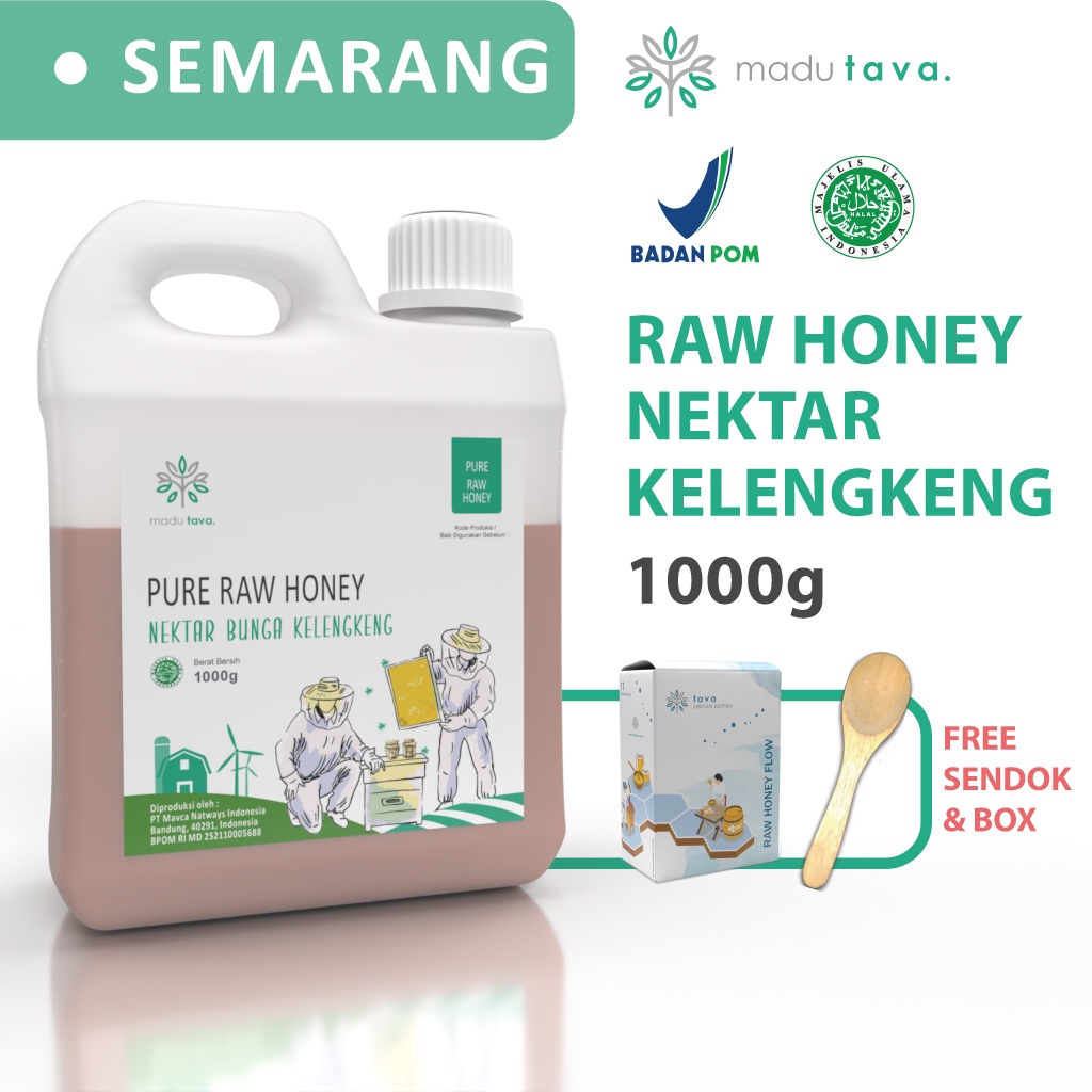 

Madu Murni Asli Tava Nektar Kelengkeng 1kg Grade A 100% Alami Pure Natural Raw Honey