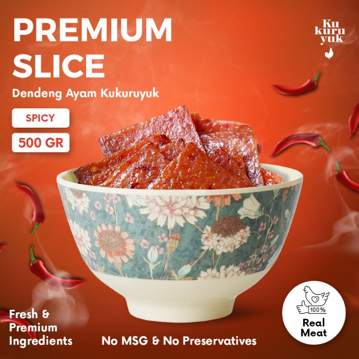 

⭐BISA COD⭐ [PREMIUM] Rasa EXTRA Spicy/Pedas - 500 Gram - Dendeng Ayam Kukuruyuk