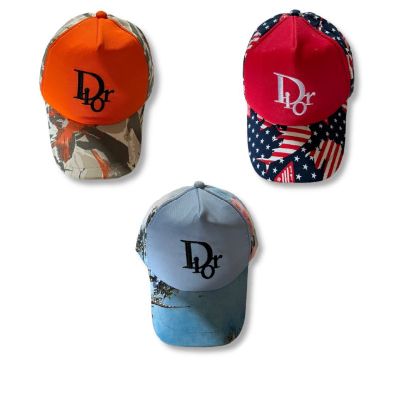 topi baseball anak tanggung bordir Dior motif