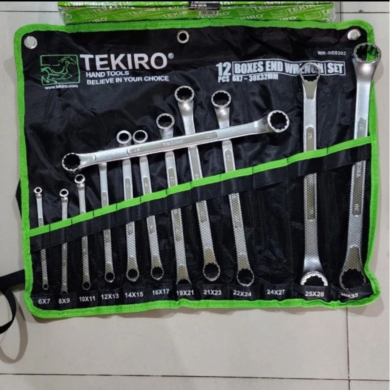KUNCI RING SET TEKIRO 12 PCS 6-32MM BOX END WRENCH 12PCS 6 - 32 MM