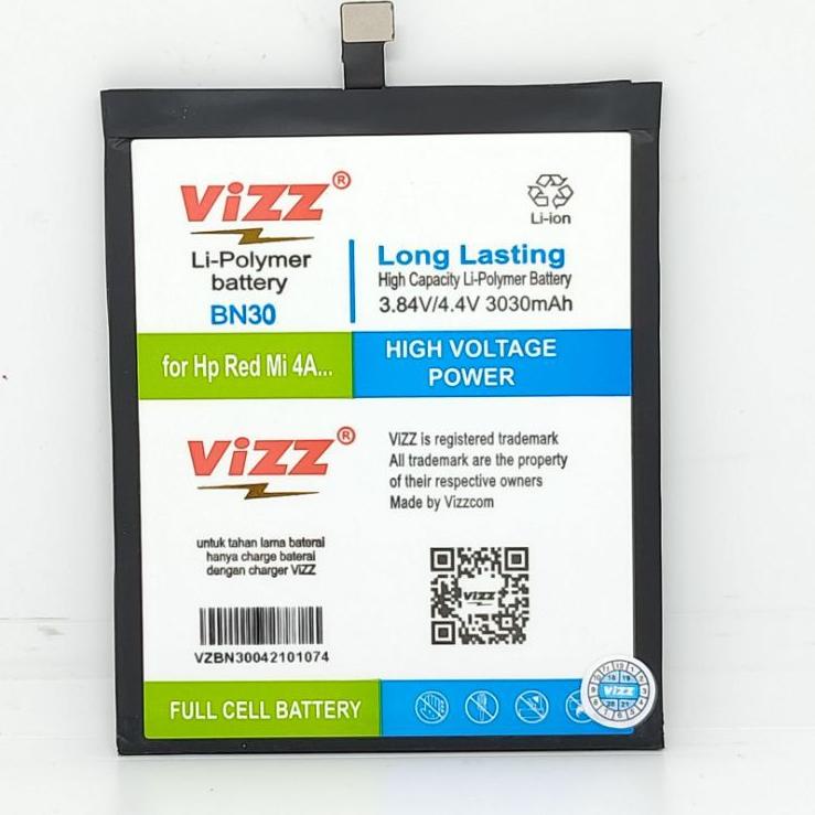 Baterai Batre Vizz Xiaomi Redmi 4A BN30 Original Vizz {KTI.10De22r}