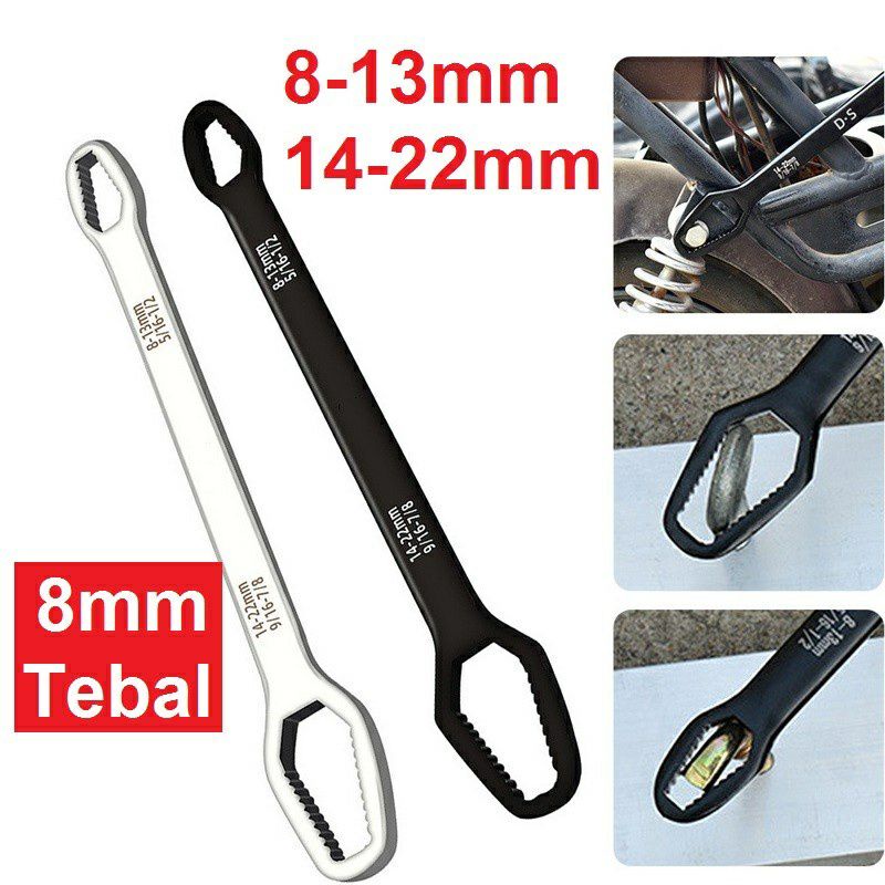 KUNCI RING UNIVERSAL DOUBLE HEAD WRENCH ADJUSTABLE KUNCI RING MULTI ZISE KUNCI RING PAS MULTI SIZE