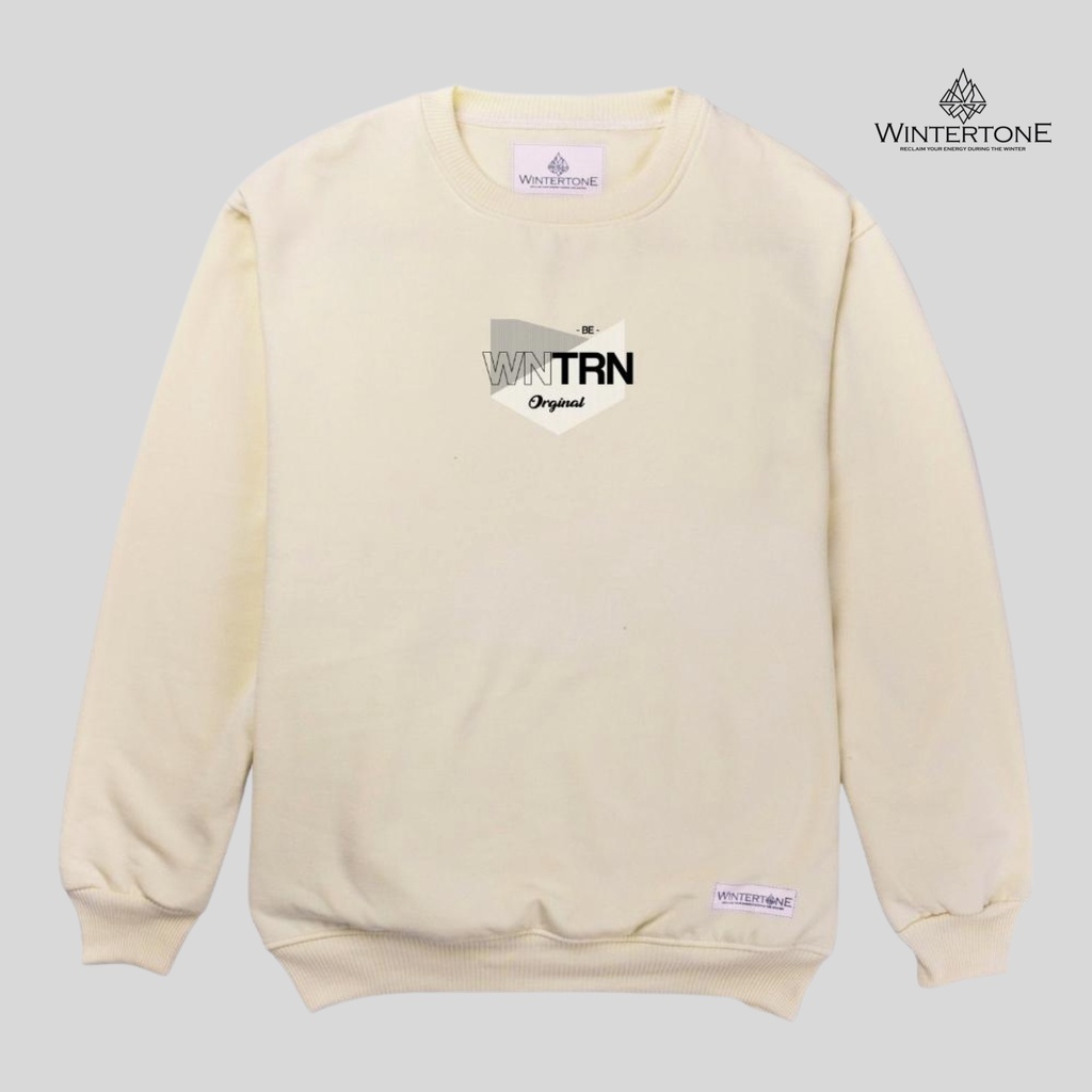 Sweater Crewneck Pria Distro Original WINTERTONE Simpel Series 3 Switer Oblong Tangan Panjang WNTRN Cowok Brand Lokal Bandung Unisex Cwe Cwo