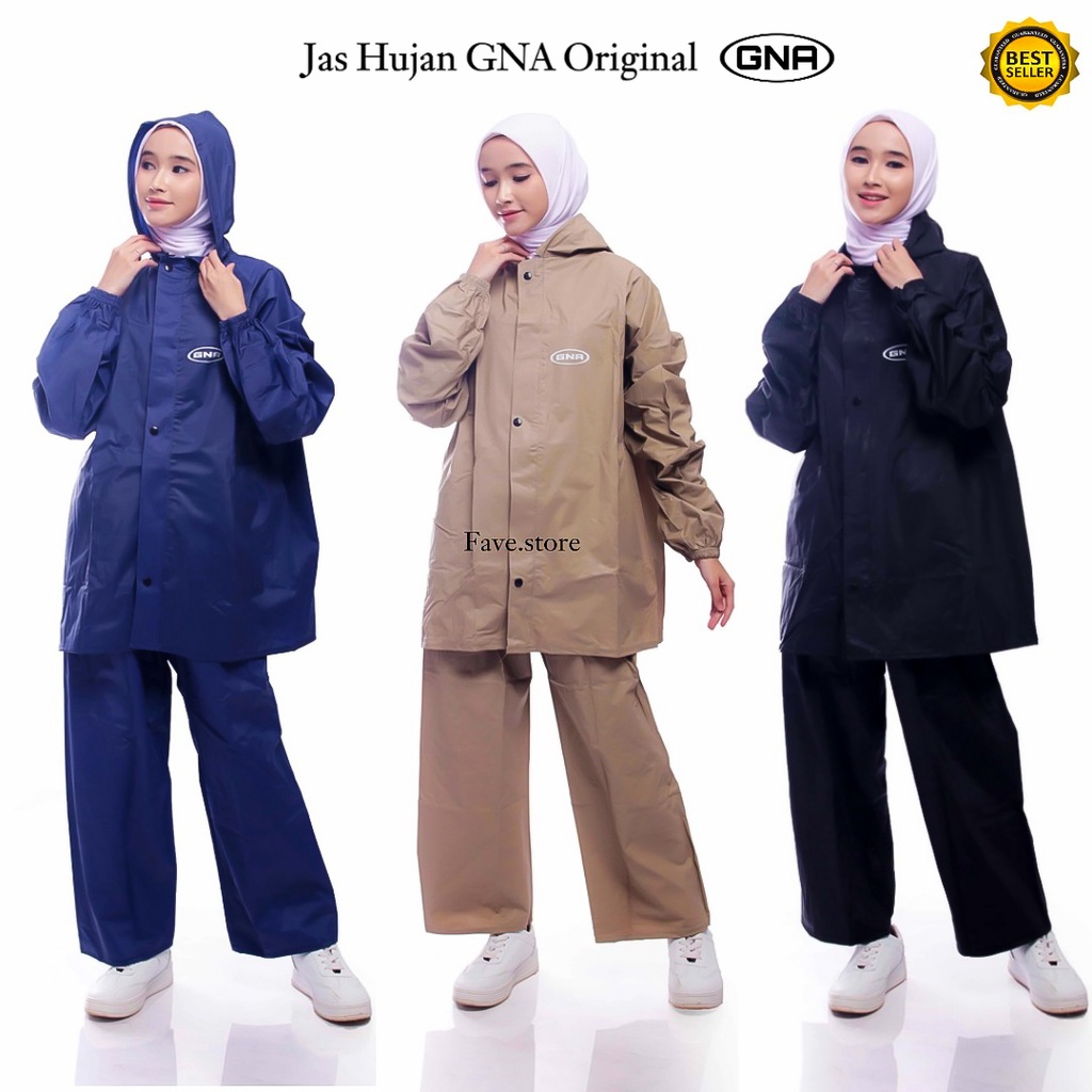 Jas Hujan GNA Raincoat Pria Wanita Dewasa Anti Air Unisex Tebal Celana Baju Cowok Cewek Terbaik Anti Rembes Seller Axio Tebal Pinguin Elmondo Muslimah Kalong Motor Kelelawar Ponco Anak Jumbo Rok Hitam Bahan Parasut Original Axio Gna Hcs Akula