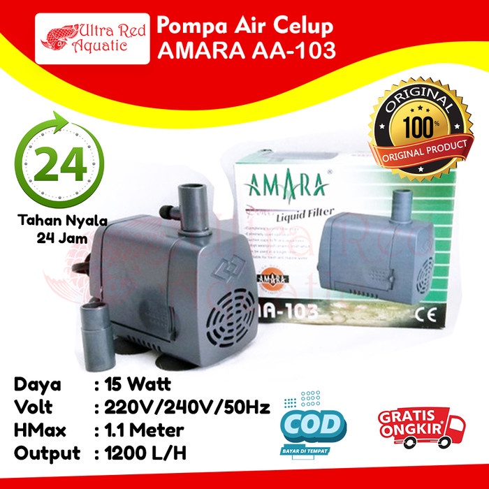 Pompa Air Celup Aquarium Kolam Amara AA-103 AA 103 AA103 Hidroponik