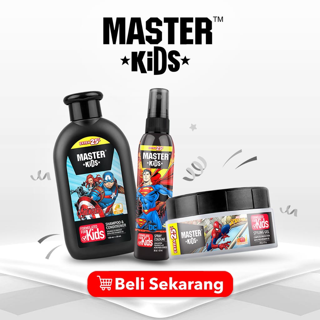 Master Kids Styling Gel  / Minyak Rambut Anak / Pomade Anak Karakter Superhero 75 gram