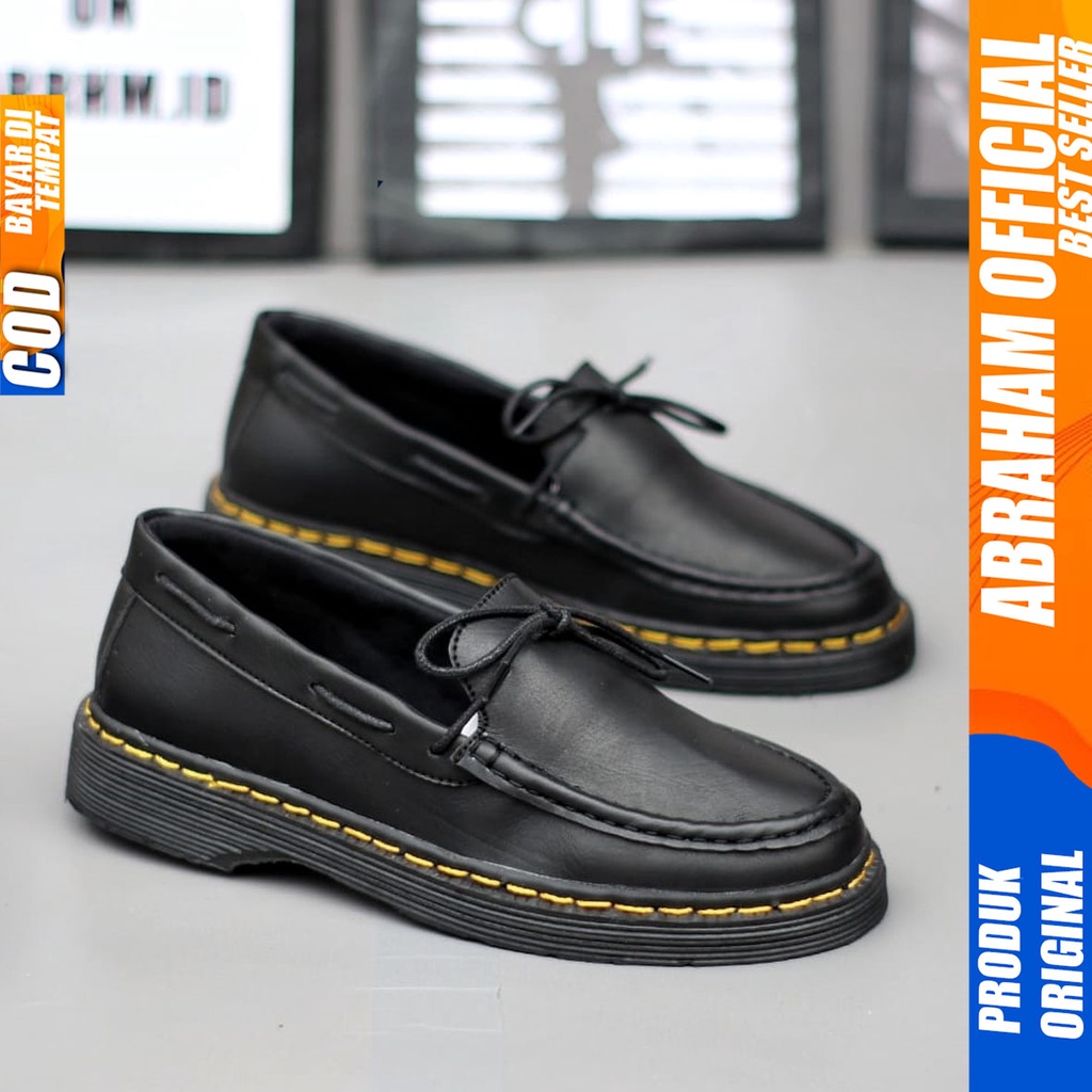 Sepatu Loafers Docmart Formal Pantofel Kerja Pria Abraham Aquila