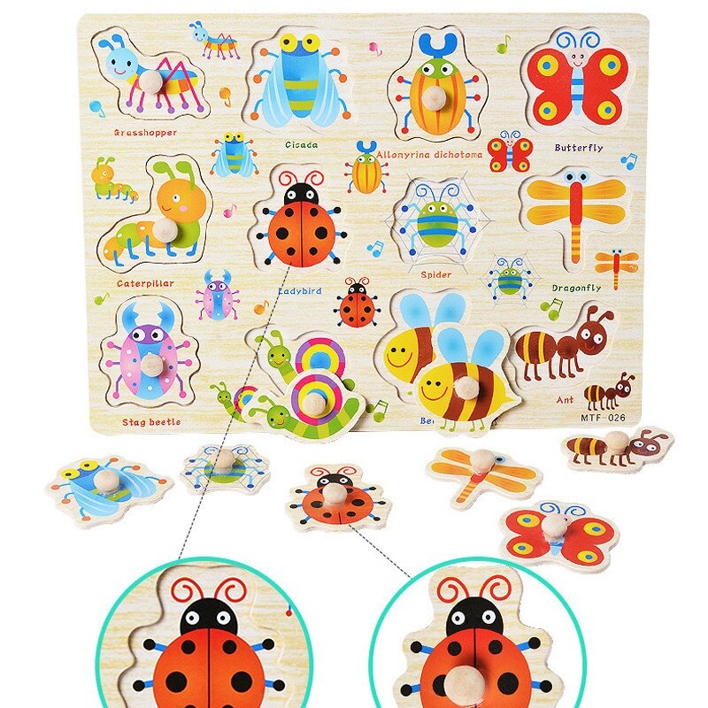 

Mainan Edukasi Anak Puzzle Kayu Knob Background Bergambar | Wooden Toys Mainan Balok Kayu Stockami M67-68