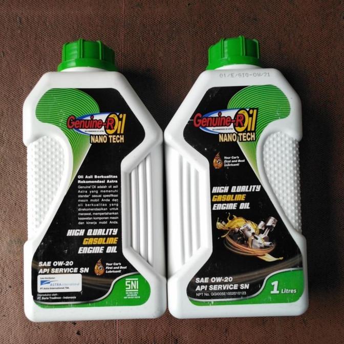 Jual oli mesin daihatsu astra genuine r oil nano tech sae 0w-20 api sn ...