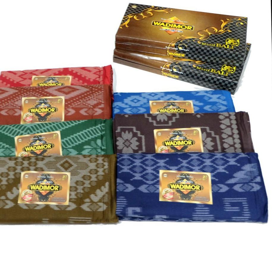 ™►► Sarung WADIMOR Motif Bali Pria Kain Tenun Samping Songket Batik Tradisional Premium Dewasa Laki 