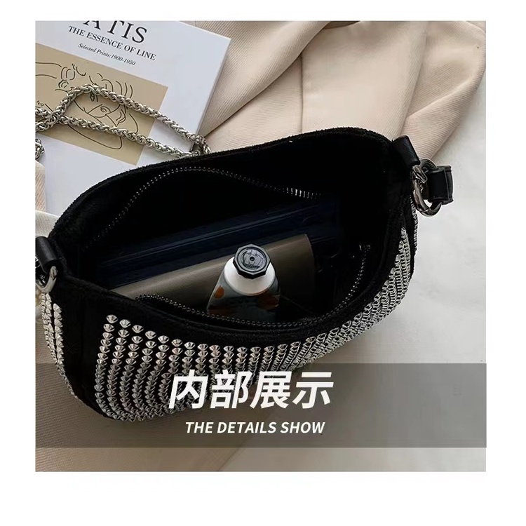 TFT AX200320 92983 AX983 T53 C1099 (3 MUAT 1 KG) Tas SELEMPANG Wanita Mutiara Manik Kekinian Talpan Rantai terbaru