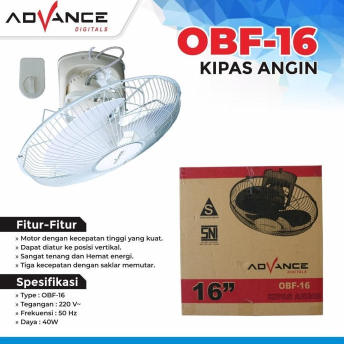 Orbit Fan Advance OBF-16 / Kipas Angin Orbit 16 inch / Auto fan 16 "