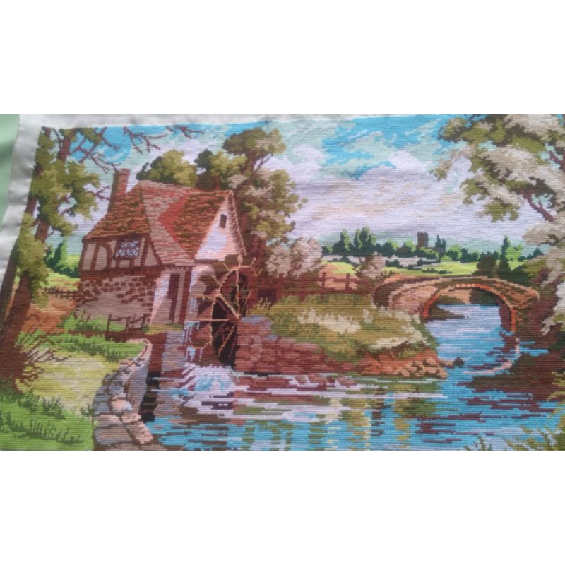 lukisan kristik pemandangan konds jadi / kristik pemandangan 75*130