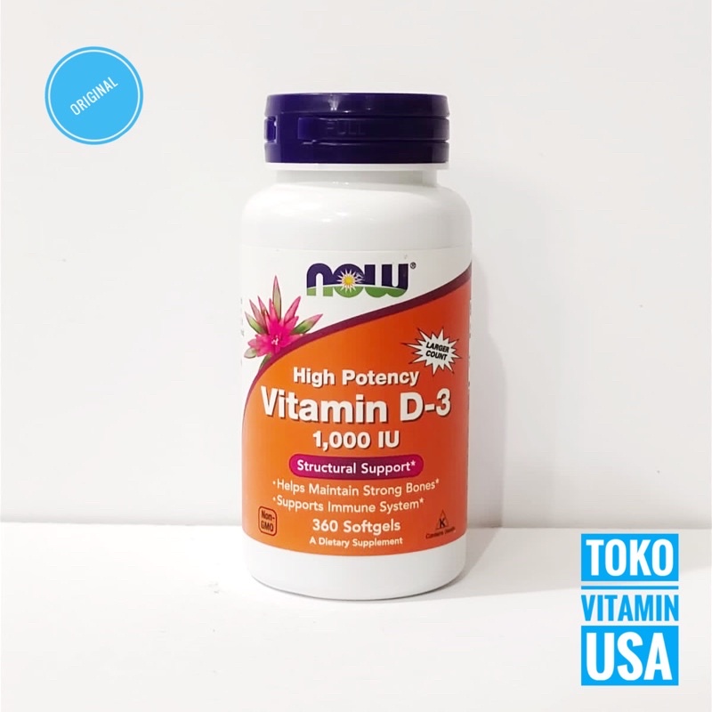 Now Foods Vitamin D3 1000IU 360 Softgels Now Vitamin D3 1000 iu