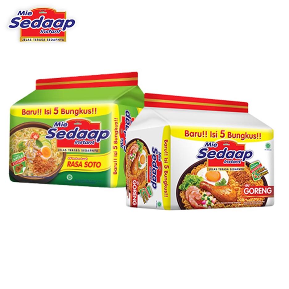 

ㄺ Mie Sedaap Soto 75 gr isi 5 + Mie Sedaap Goreng 90 gr isi 5 マ