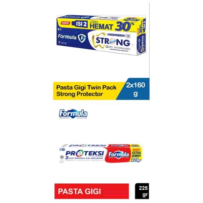 FORMULA PASTA GIGI PROTEKSI (Mencegah gigi berlubang) UKURAN BESAR 225 G