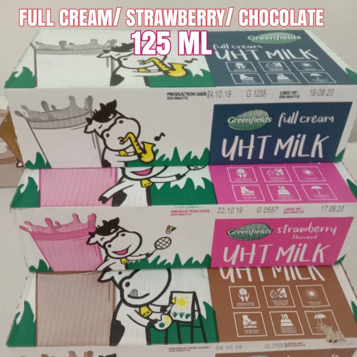 

(BISA COD) Greenfield UHT Milk All Varian @125ml / dus - Strawberi