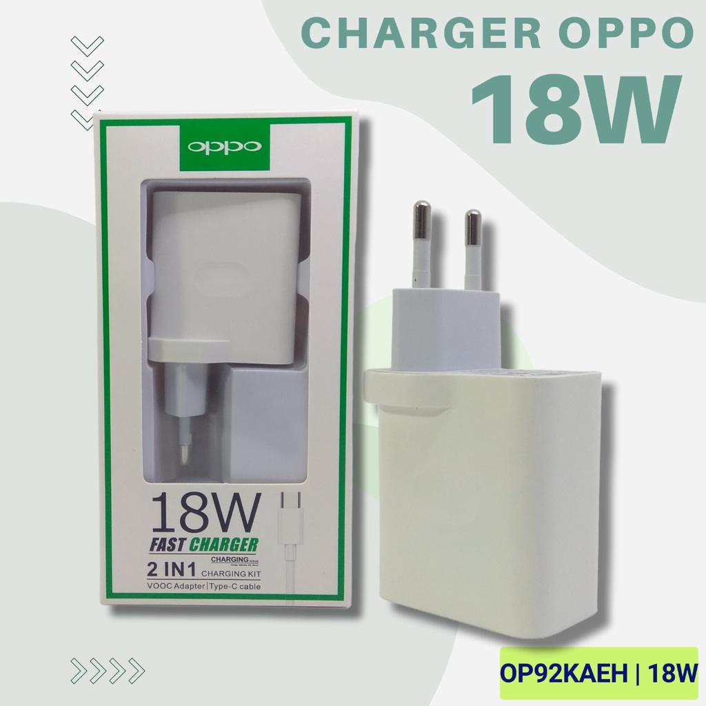 Charger Oppo 18W 2A Original 100% Charger Oppo Type C 18W OP92KAEH