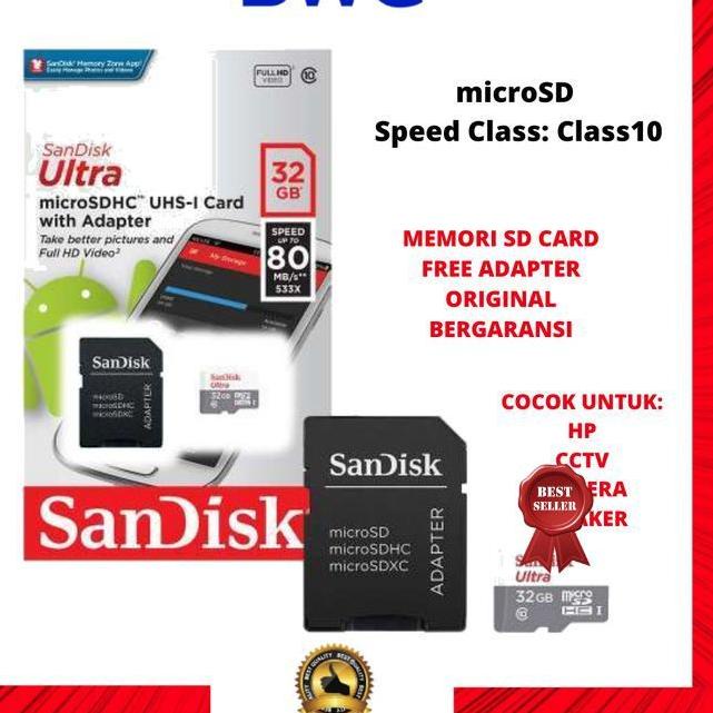 Paket Hebat Kartu Memori Card HP CAMERA memory card cctv #32GB 64GB 128Gb 256GB 512GB Micro sd card 