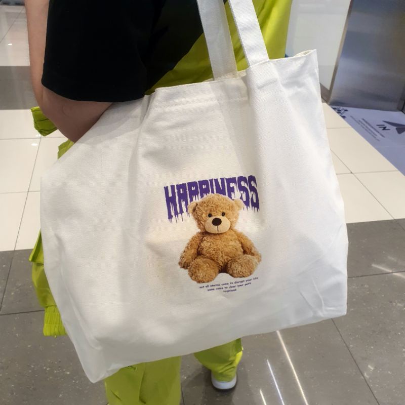 tas kanvas Jumbo tas korea aesthetic tas tote kanvas aesthetic korea tas kuliah tas kantor tas lapto
