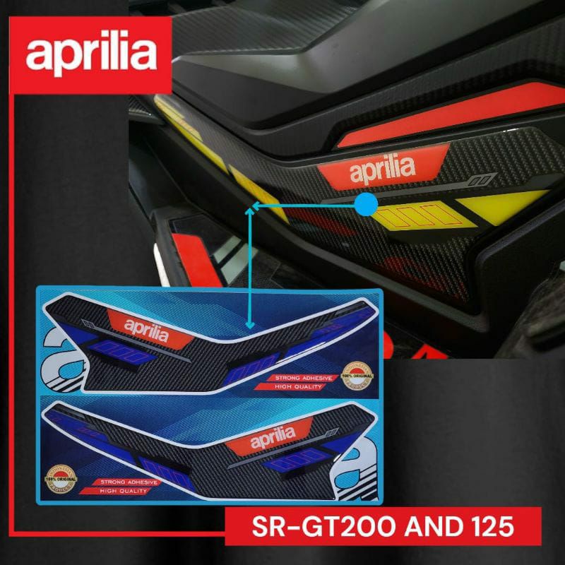 Sticker Sidepad Resin timbul for APRILIA SR-GT200 Premium