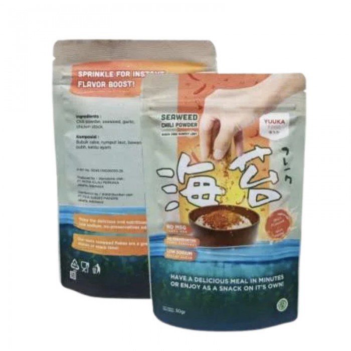 Yuuka Yuka Food Abon Rumput Laut MPASI 50gr Anak NON MSG Rasa ORIGINAL dan SPICY Babymaniashop