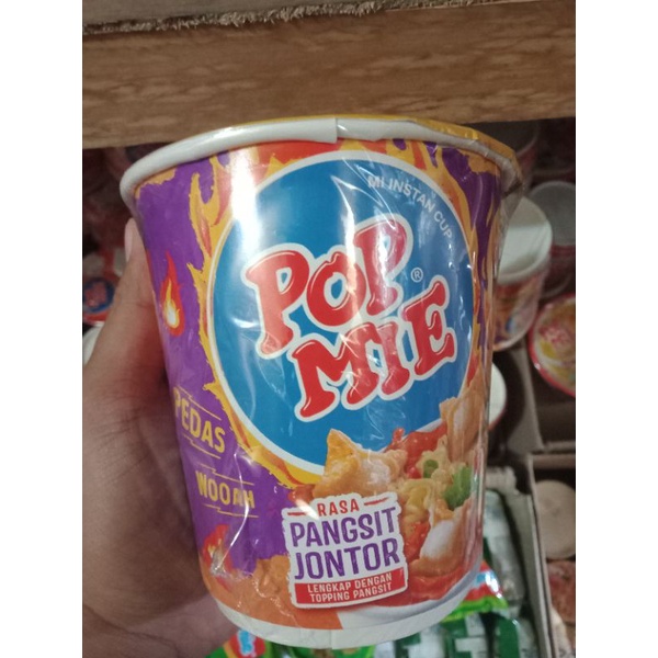 

Pop Mie Kuah Rasa Pangsit Jontor Pedas Doyer