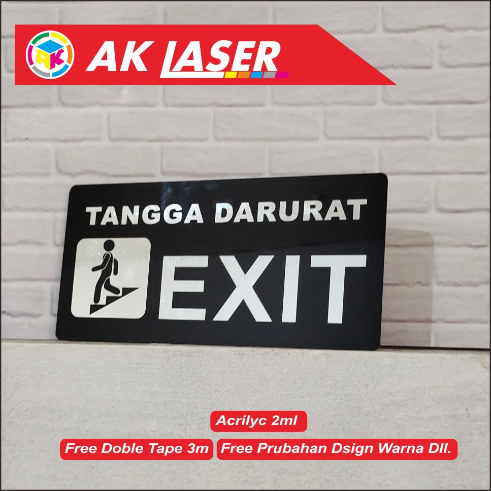 

AKRILIK SIGNAGE EXIT TANGGA DARURAT