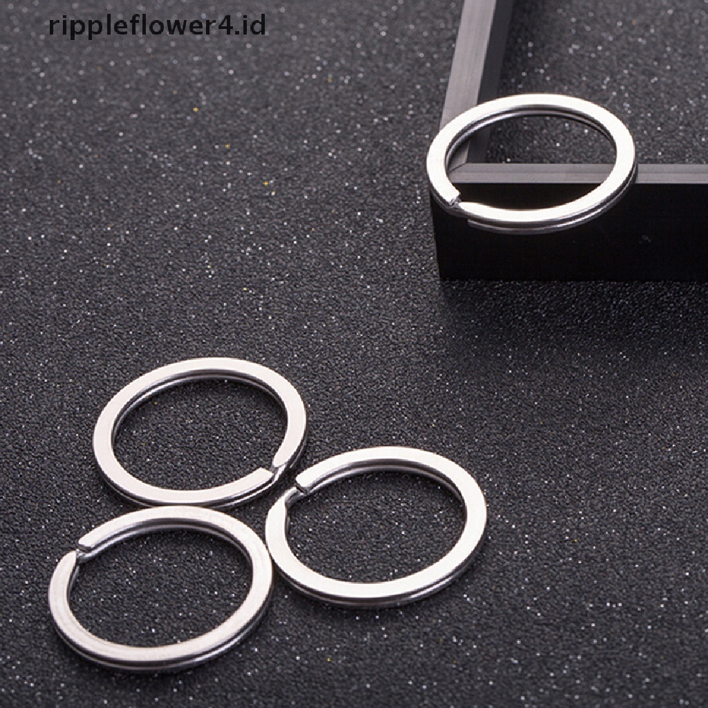 {rippleflower4.id} 30pcs Dipoles Silver Split Ring Keyrings Gantungan Kunci Hoop Loop Key Holder DIY~