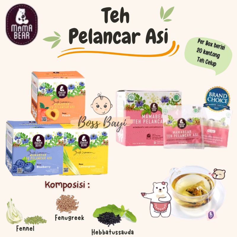 Mama Bear - Teh Pelancar Asi/Asi Booster/Teh Ibu Menyusui