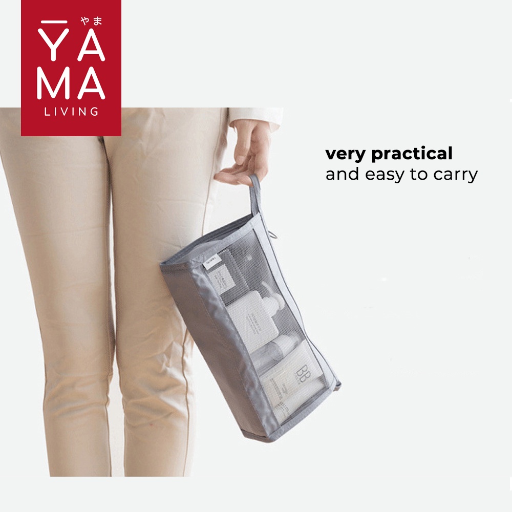 YAMA AMEYA Travel Toiletries Bag Tas Pouch Perlengkapan Alat Mandi Kosmetik Make Up