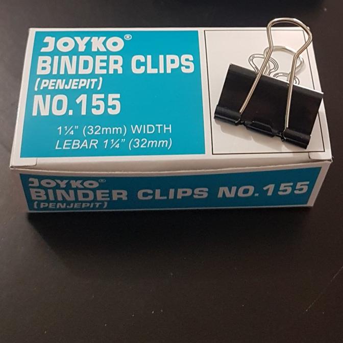 

BINDER CLIP / PENJEPIT KERTAS JOYKO 32MM NO. 155 (PER BOX)