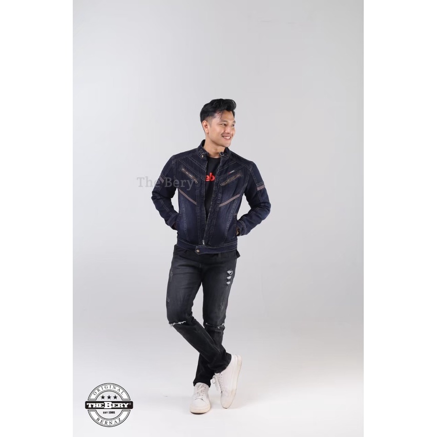 COD Jaket Denim Pria FJ 03 The Berry Original