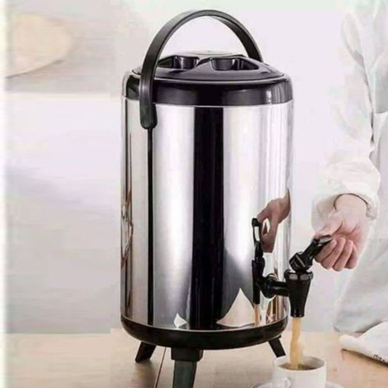 Water Jug Drink Jar Milk Tea Bucket Stainless Steel 10L, 12L- Polos