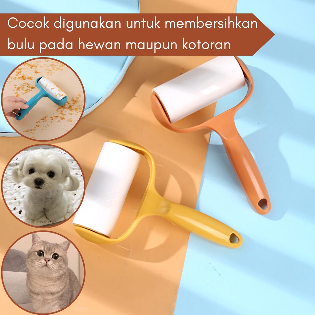 BKL.- Sticky Pet Roller Pembersih Bulu Kucing Anjing / Roll pembersih Depu Pakaian Baju Hewan Lint