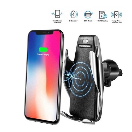 HOLDER MOBIL S5 OTOMATIS - CHARGER CAR MOBIL WIRELESS 10W FAST CHARGING