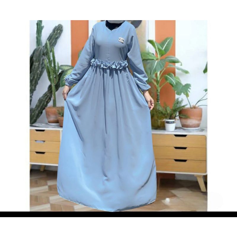 ZAHARA DRESS MAXI/Gamis remaja perempuan/gamis kondangan remaja/crinkel airflow/terbaru/terlaris