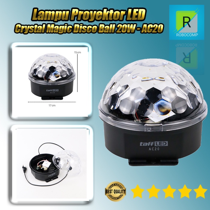 Lampu Proyektor LED Crystal Magic Disco Ball 20W - AC20