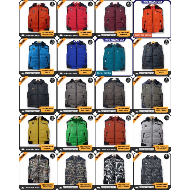 Rompi TAC Rompi Vest Rompi Premium Rompi Kuning Rompi outdoor Rompi keren Rompi Unik Rompi anti angi