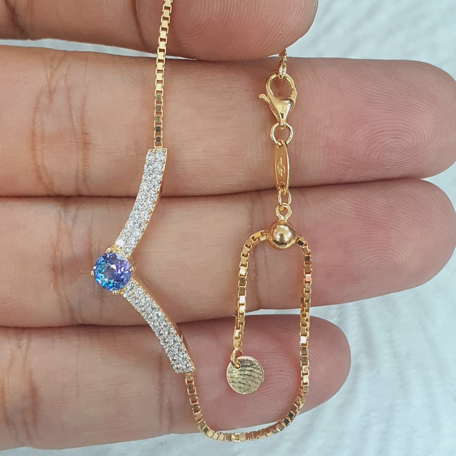 gelang italy model serut variasi aurel tumpuk ad emas 70% 700 70 % 16k