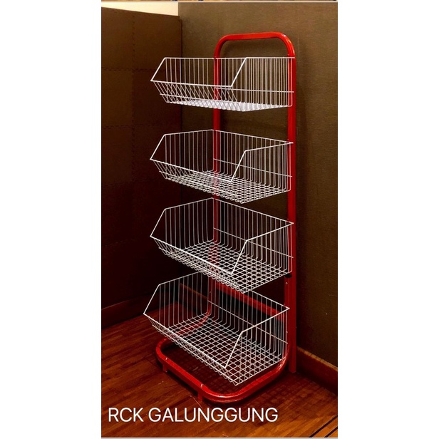 rak chiki 4 susun/rak jualan/rak snack galunggung